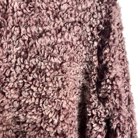 Weatherproof Women's L 1/4 Zip Teddy Fleece Pullover Maroon Mauve‎ Cozy Winter - Picture 2 of 8